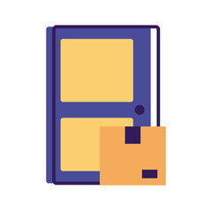 box carton packing in door delivery service line and fill style