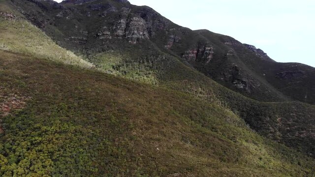 Aerial view of Bluff Knoll mountain in Stirling Range National Park, Western Australia.