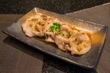 grilled pork slice with teriyaki sauce