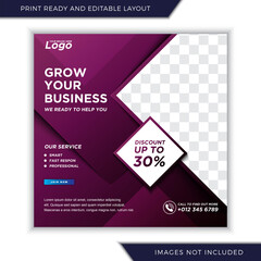 Business promotion and corporate for social media instagram post banner template