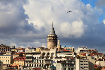 Fototapeta na wymiar Historical Galata Tower. Istanbul, Turkey