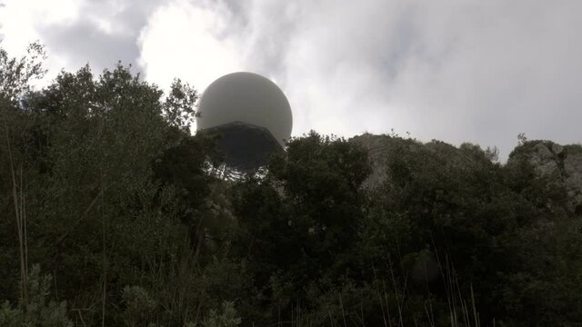 Radar on the Top of a mountain, Randa Mallorca Balearic Islands Spain