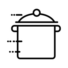 kitchen pot line style icon