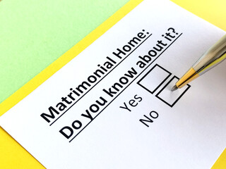Obraz premium Questionnaire about family law