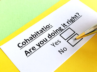 Obraz premium Questionnaire about family law