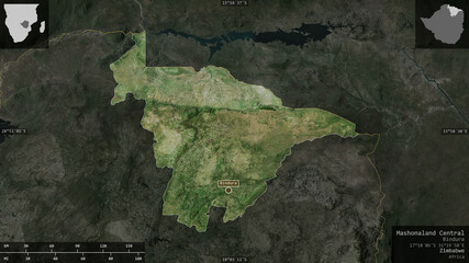 Mashonaland Central, Zimbabwe - composition. Satellite