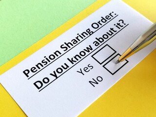 Obraz premium Questionnaire about family law