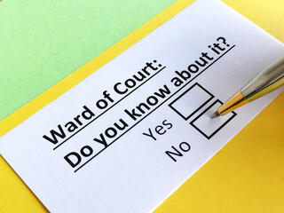 Obraz premium Questionnaire about family law