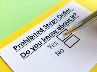 Obraz premium Questionnaire about family law
