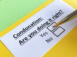 Obraz premium Questionnaire about family law