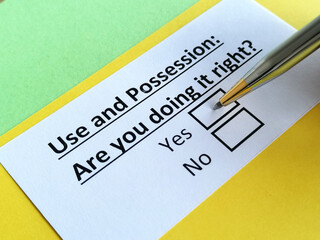 Obraz premium Questionnaire about family law