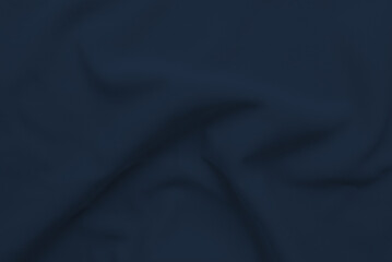 Fototapeta premium Abstract folded dark blue clothes mesh background .