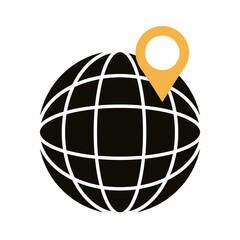 pin pointer location in sphere line style