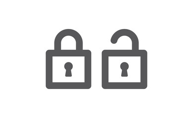 Lock icons, security symbol. Padlock pictogram.