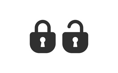 Lock icons, security symbol. Padlock pictogram.