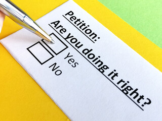 Obraz premium Questionnaire about family law