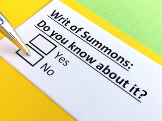 Fototapeta premium Questionnaire about family law