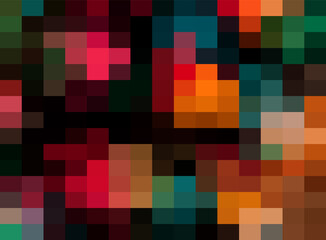 Abstract Multi Red geometric Background, Creative Design Templates. Pixel art Grid Mosaic, 8 bit vector background.