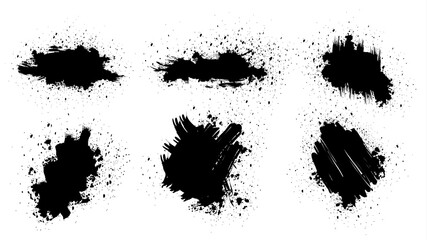 Black grunge with frame vector, Collection of Grunge background, Spray Paint Elements, Black splashes set, Dirty artistic design elements, ink brush strokes, Vector illustration.