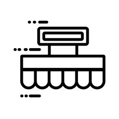 parasol store line style icon