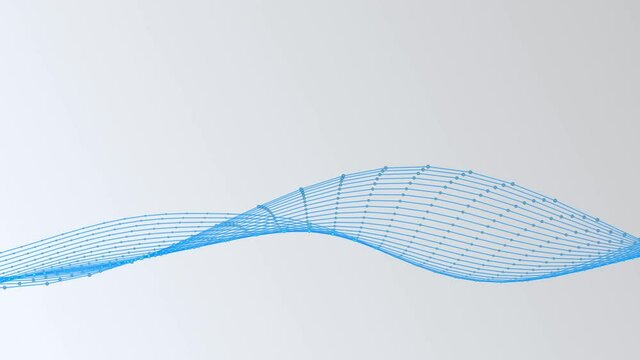 Connection of blue lines and nodes on silver