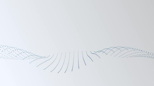 Dot matrix wave form oscillating