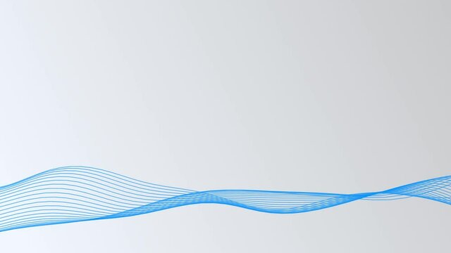 Blue gentle wave on silver background