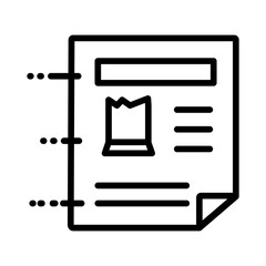 receipt document line style icon