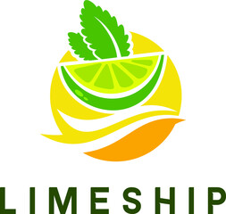 Lime anda ship-2 Logo Vector Illustration