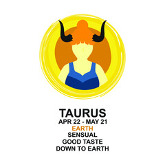 Zodiac mythology Taurus vector illustration