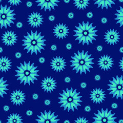 seamless floral background  in flat color for wallpaper, background, decoration, paper wrapping, backdrop - 355349977