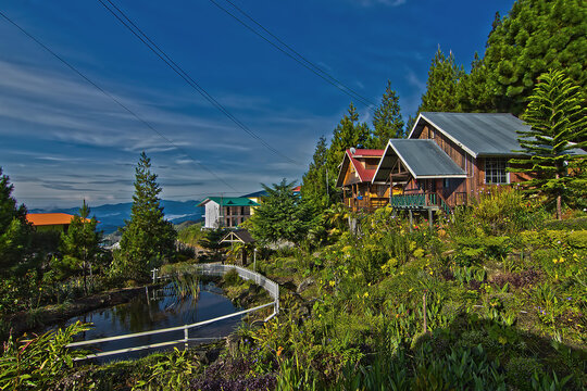 Beautiful landscape view from Kiram Village, Kundasang Malaysia