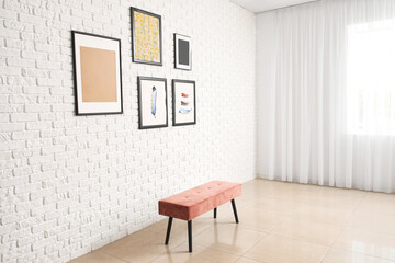 Interior of modern art gallery