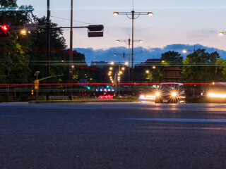 night traffic in the city