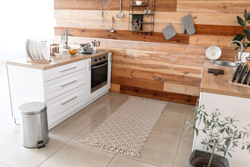 Stylish interior of modern kitchen