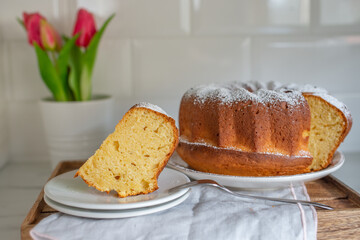 home made sweet vanilla cheesecake