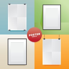 set of posters mock up