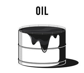 Falling oil prices on stock market. Overflowing Oil storage facility composition. Industrial facilities Tanks for storage oil