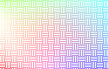 背景素材：淡い虹色グラデーションと和柄パターンのイラスト