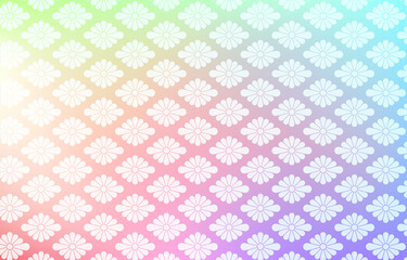 背景素材 淡い虹色グラデーションと和柄パターンのイラスト Wall Mural Tkm 背景素材 淡い虹色グラデーションと和柄パターンのイラスト Wall Mural Tkm