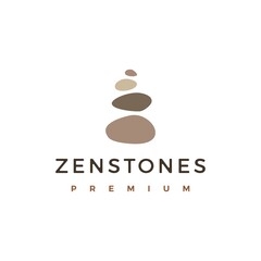 balancing rock zen stone stones logo vector icon illustration