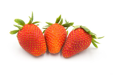 strawberries isolated on white background