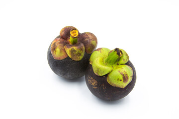 mangosteen on white background