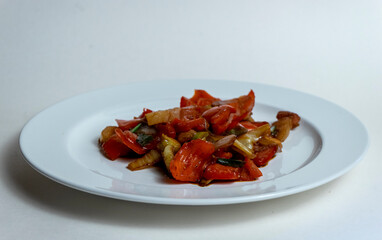 salad with chicken and vegetables