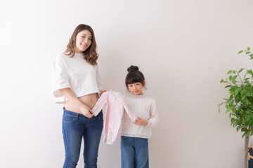 妊婦さんと女の子のポートレート