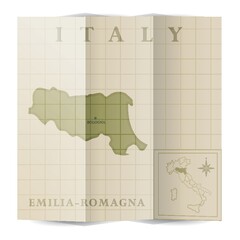 Emilia-romagna paper map