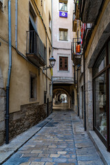 Cityscape of Girona in Catalonia, Spain.