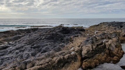 where volcanic lava meets the sea creating a wonderful place