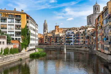 Obraz premium Cityscape of Girona in Catalonia, Spain.