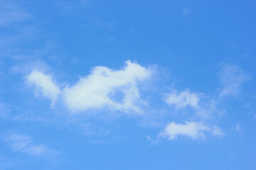 beautiful photos of the blue sky on a clear day with clean white clouds, a combination of blue and white and sparkling sunlight add a sense of enthusiasm for outdoor activities